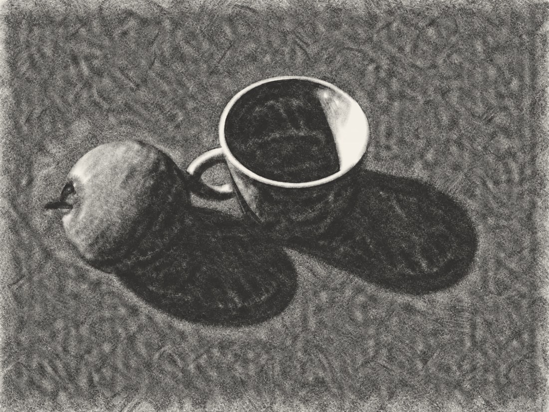 even-tone as a veil: the pattern loses contrast and keeps its grain.
