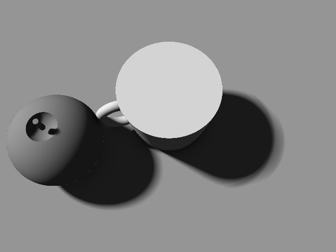 The same scene, the cup capped.