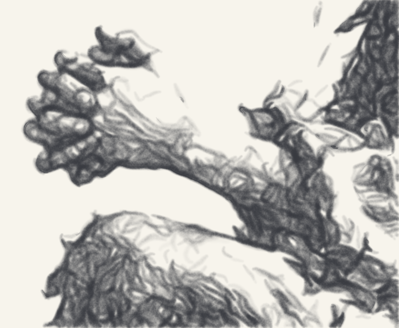 Graphite vocabulary hand detail