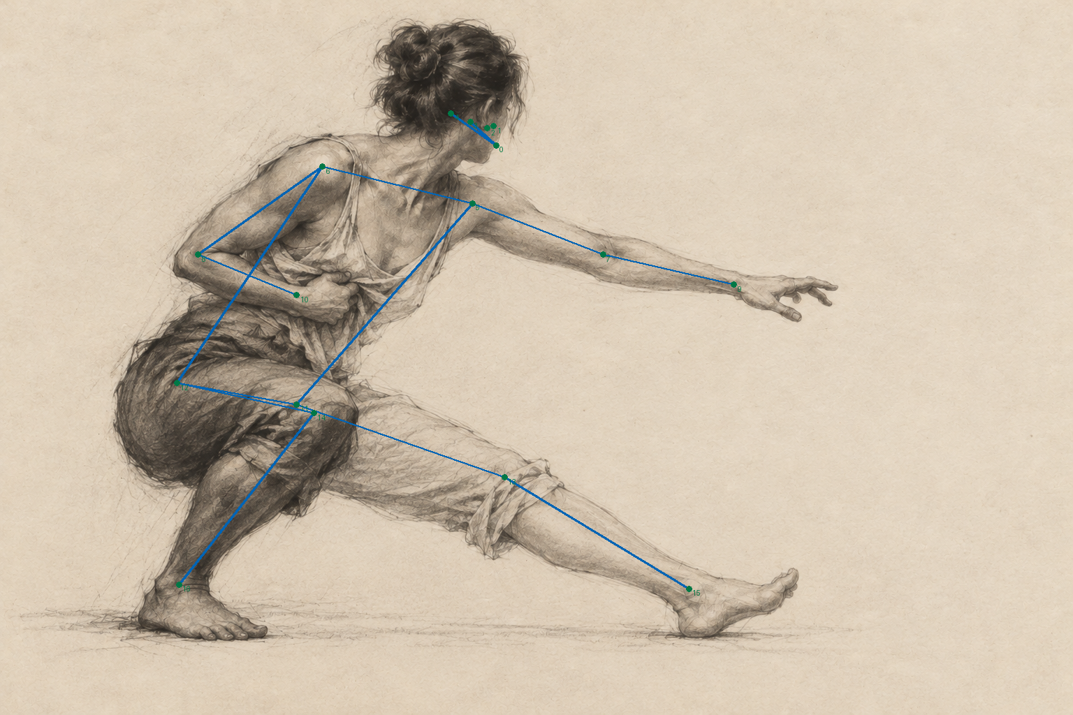 reach-02: inferred joints over original drawing; diagnostic overlay