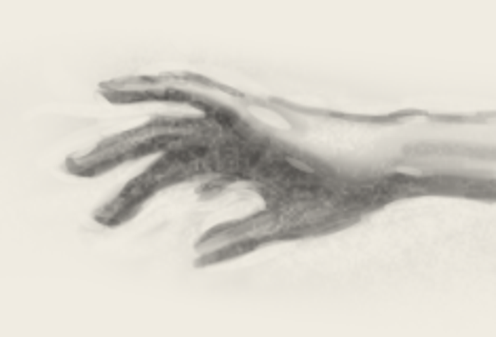 Native hand detail. No claim of anatomically certified fingers.